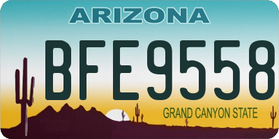 AZ license plate BFE9558