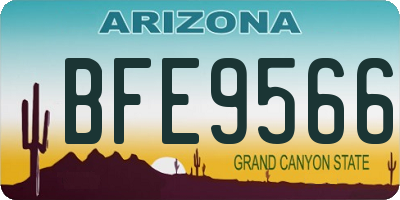 AZ license plate BFE9566