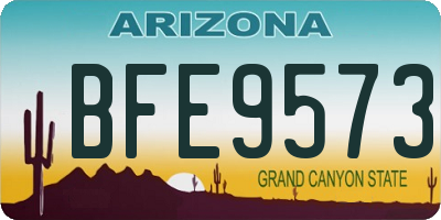 AZ license plate BFE9573