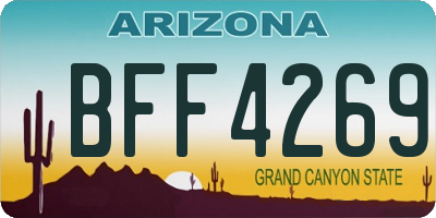 AZ license plate BFF4269