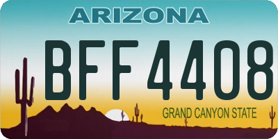 AZ license plate BFF4408