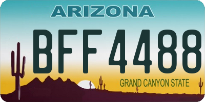 AZ license plate BFF4488