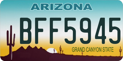 AZ license plate BFF5945