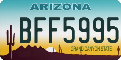 AZ license plate BFF5995