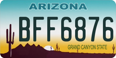 AZ license plate BFF6876
