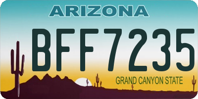 AZ license plate BFF7235