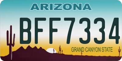 AZ license plate BFF7334