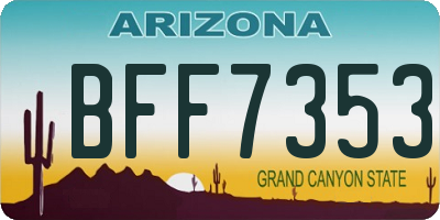 AZ license plate BFF7353
