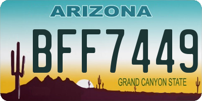 AZ license plate BFF7449