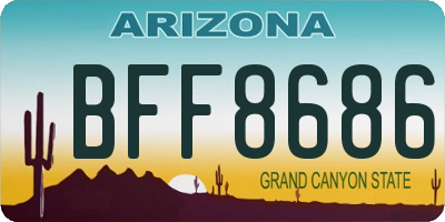 AZ license plate BFF8686