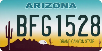 AZ license plate BFG1528