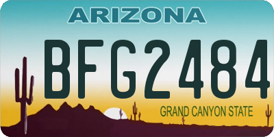 AZ license plate BFG2484