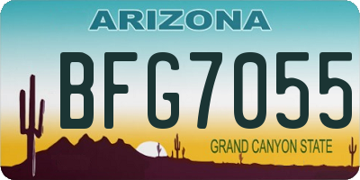 AZ license plate BFG7055