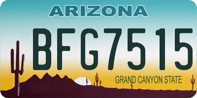 AZ license plate BFG7515
