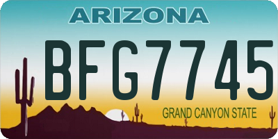 AZ license plate BFG7745