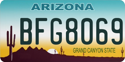 AZ license plate BFG8069
