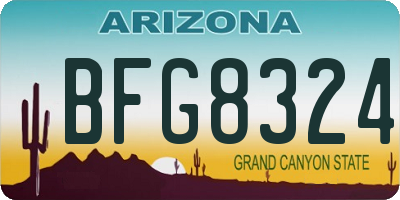 AZ license plate BFG8324