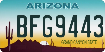 AZ license plate BFG9443