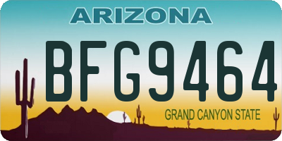 AZ license plate BFG9464