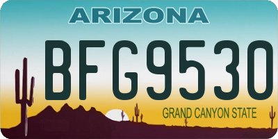 AZ license plate BFG9530