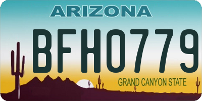 AZ license plate BFH0779