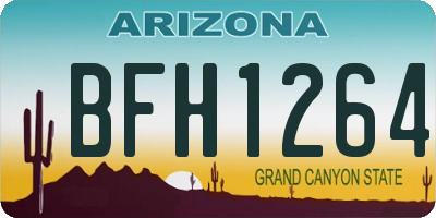 AZ license plate BFH1264