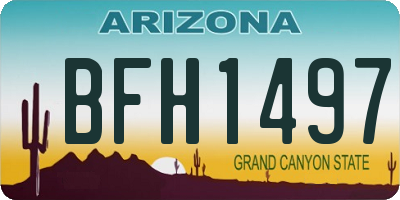 AZ license plate BFH1497
