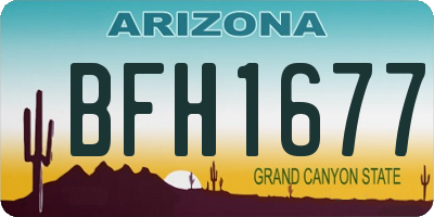AZ license plate BFH1677
