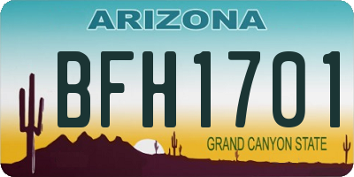 AZ license plate BFH1701