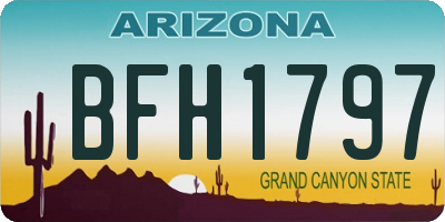 AZ license plate BFH1797