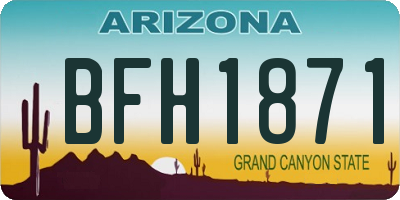 AZ license plate BFH1871