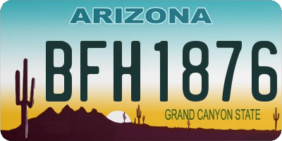 AZ license plate BFH1876