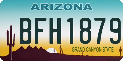 AZ license plate BFH1879
