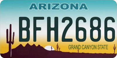 AZ license plate BFH2686