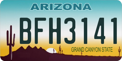 AZ license plate BFH3141