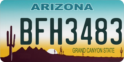 AZ license plate BFH3483