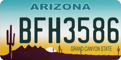 AZ license plate BFH3586