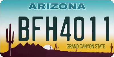 AZ license plate BFH4011