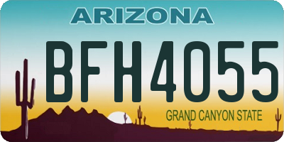 AZ license plate BFH4055