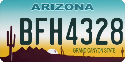 AZ license plate BFH4328