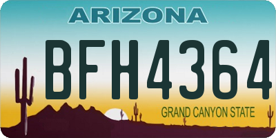 AZ license plate BFH4364