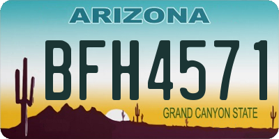 AZ license plate BFH4571