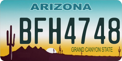 AZ license plate BFH4748