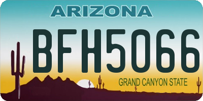 AZ license plate BFH5066