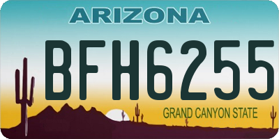 AZ license plate BFH6255