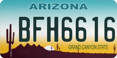 AZ license plate BFH6616