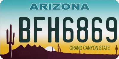 AZ license plate BFH6869