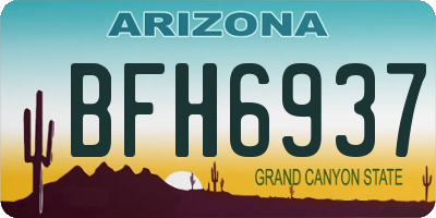 AZ license plate BFH6937