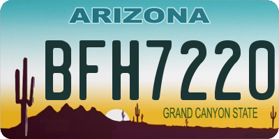 AZ license plate BFH7220