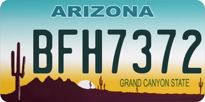 AZ license plate BFH7372